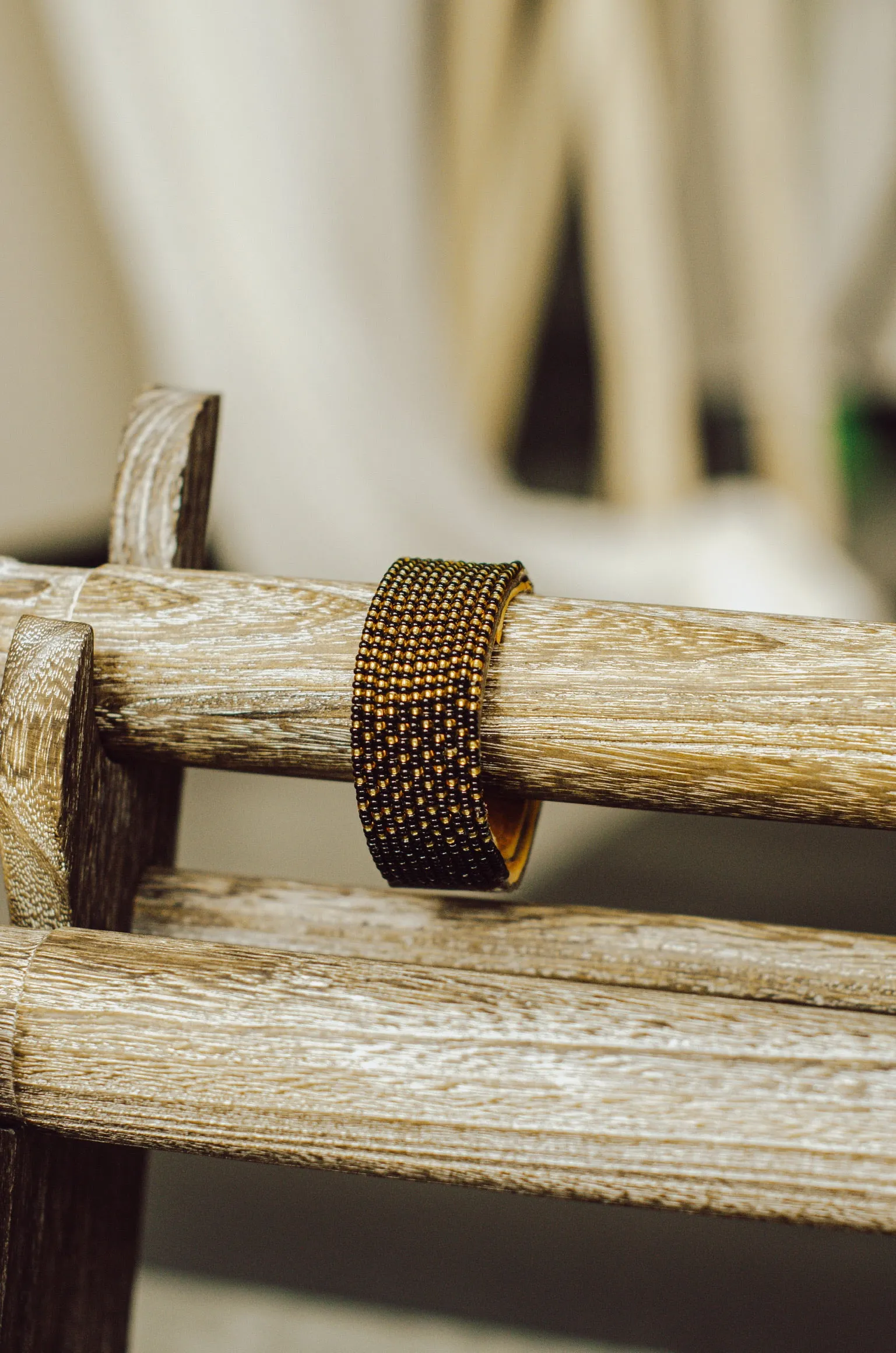Ceries Beaded Leather Bracelet (Medium) - FINAL SALE