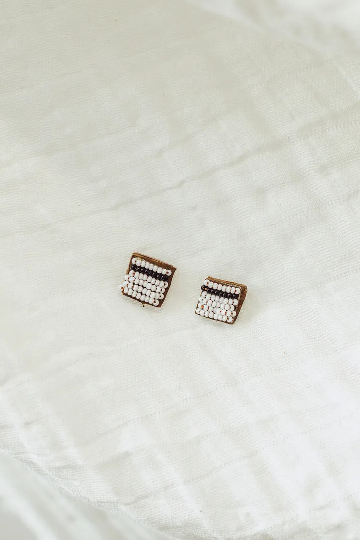 Ceries Beaded Stud Earrings - FINAL SALE