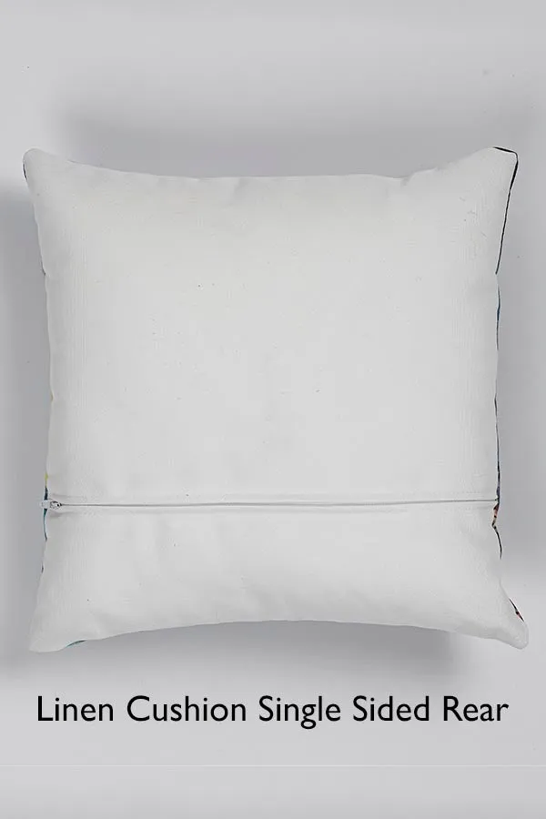 Cheetah Print Square Cushion (Dark Green)