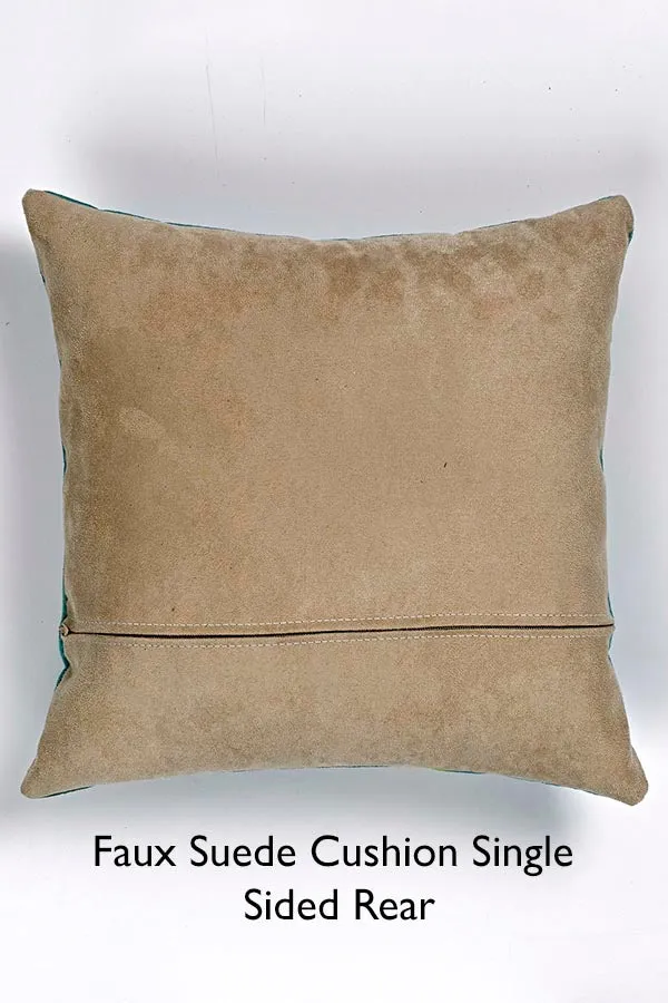 Cheetah Print Square Cushion (Dark Green)