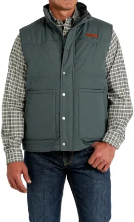 Cinch Men's Blue Quilted Vest Blue L