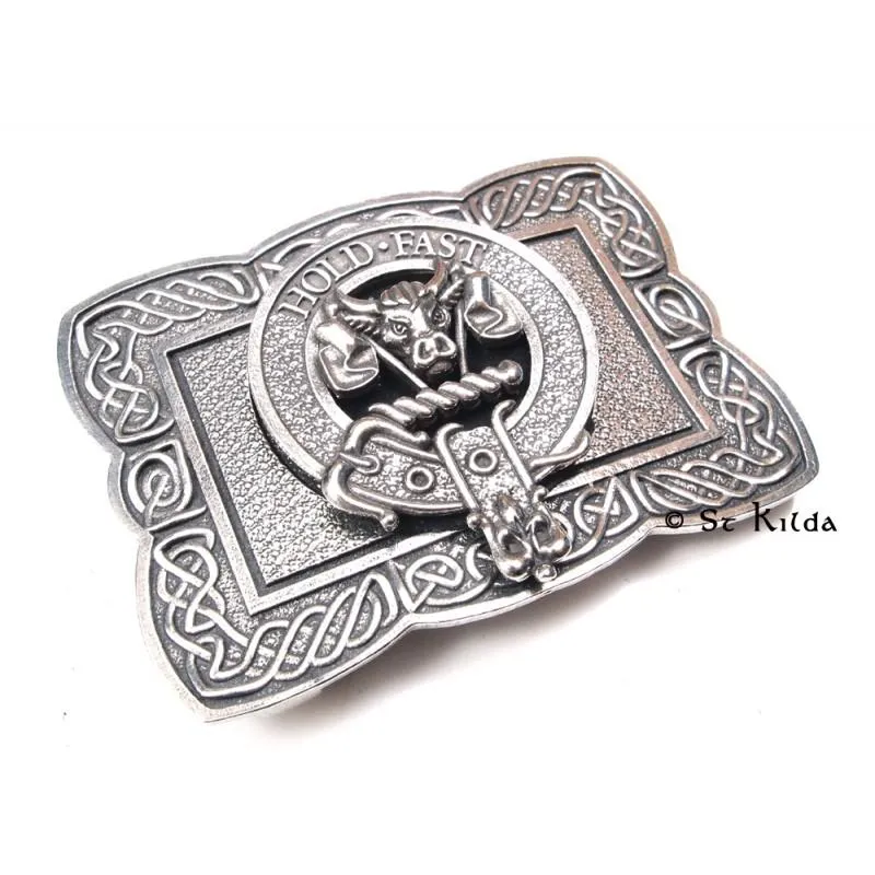 Clan Crest Buckle Ornate Rectangle A-L