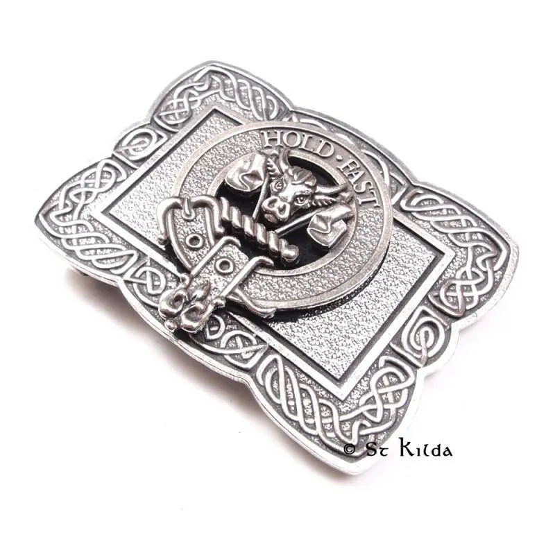 Clan Crest Buckle Ornate Rectangle A-L