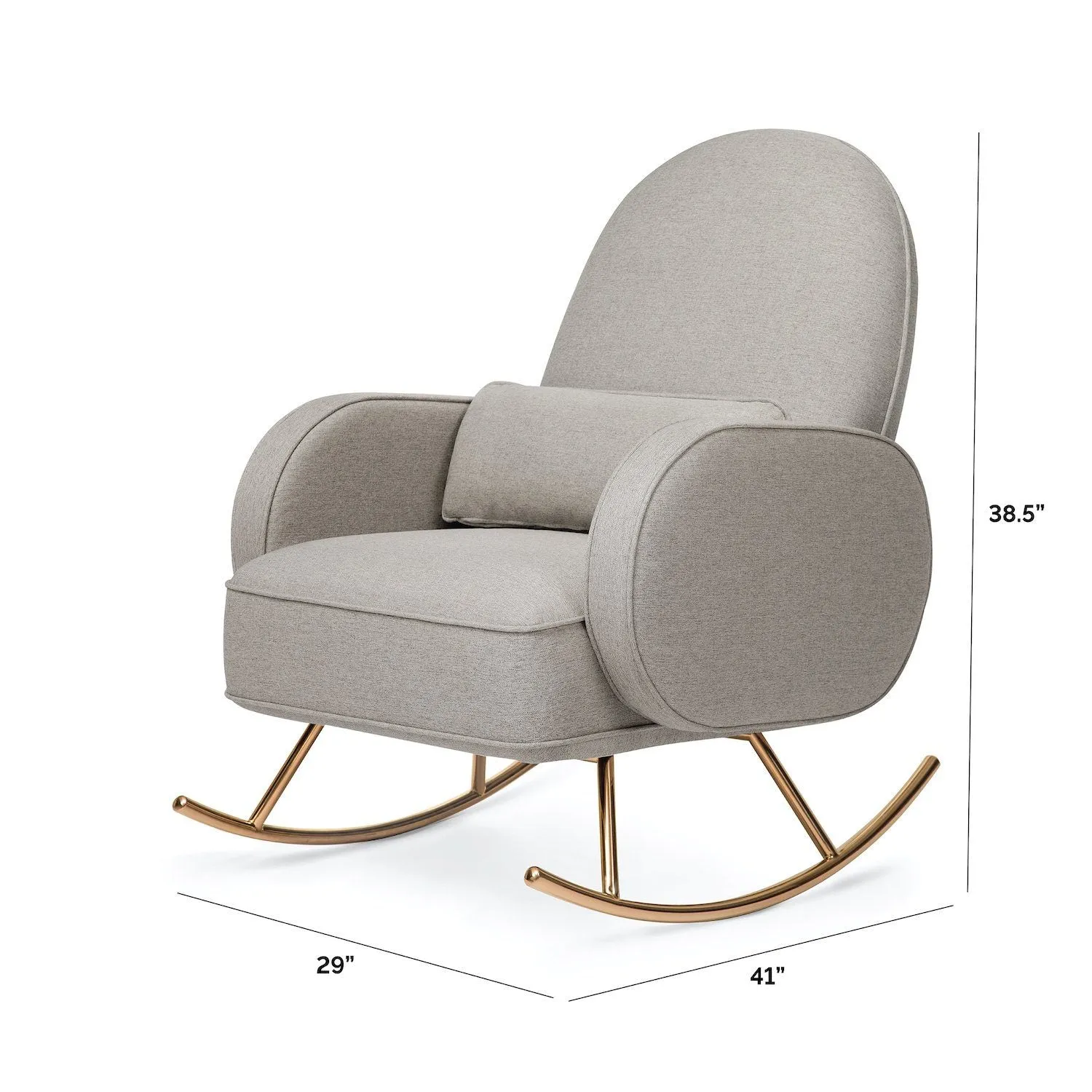 Compass Rocker in Eco-Performance Fabric - Grey