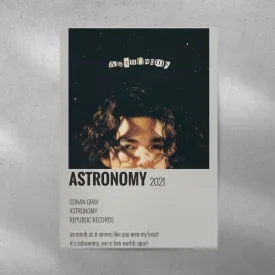 Conan Gray Astronomy Spotify Aesthetic Metal Poster