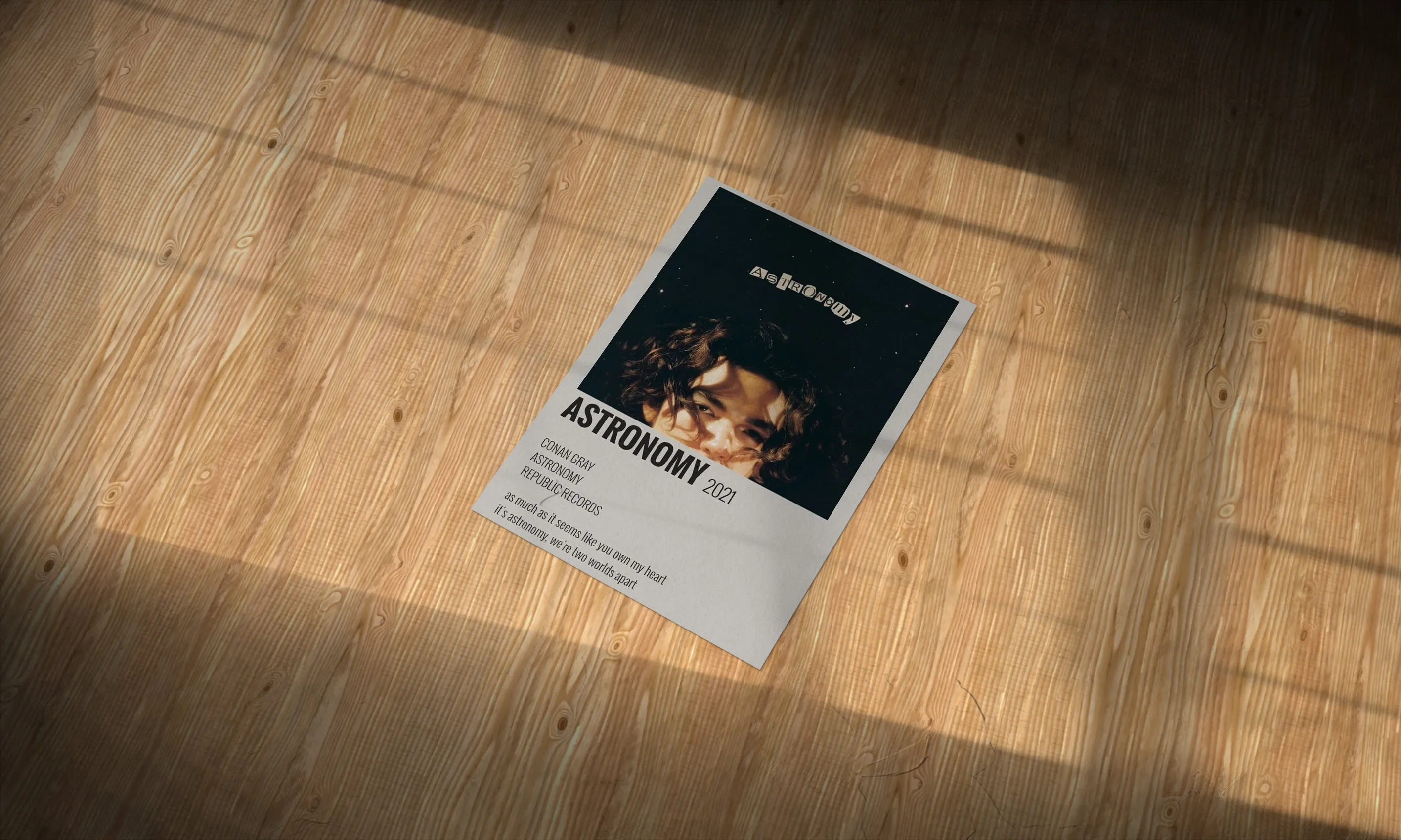 Conan Gray Astronomy Spotify Aesthetic Metal Poster