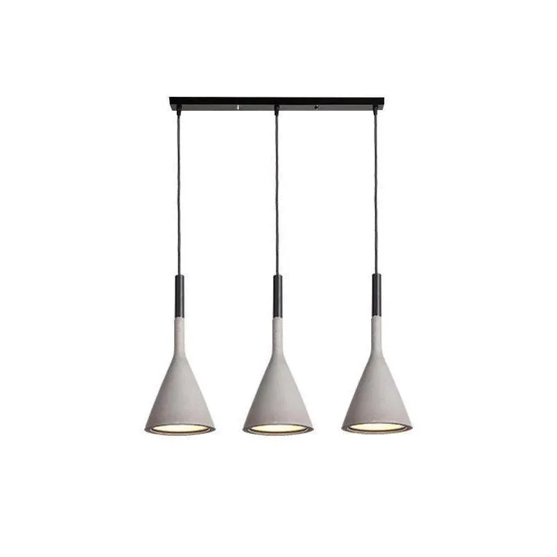 Conical Concrete Pendant Light