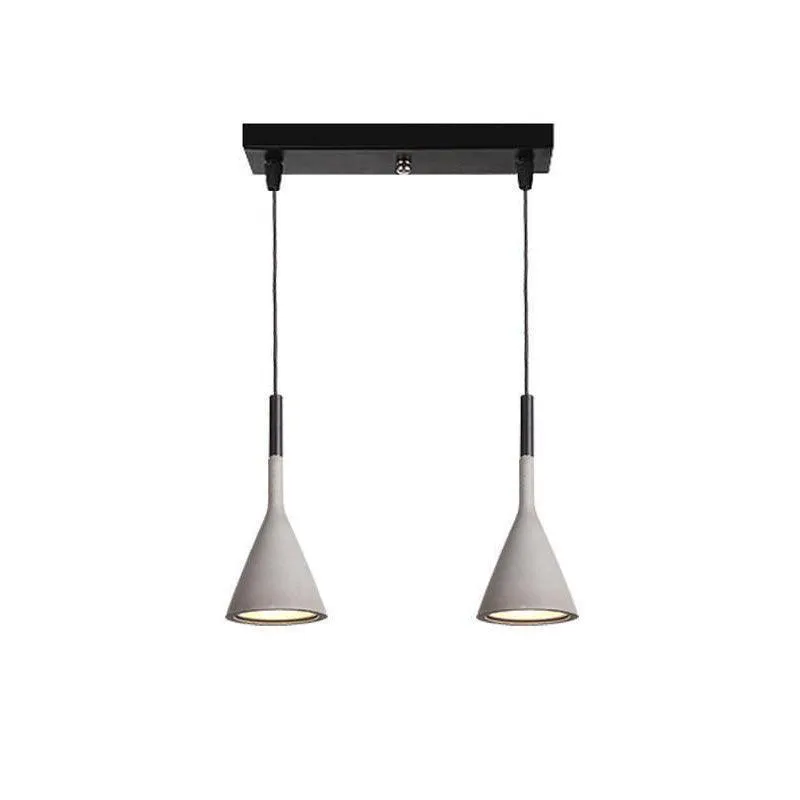 Conical Concrete Pendant Light