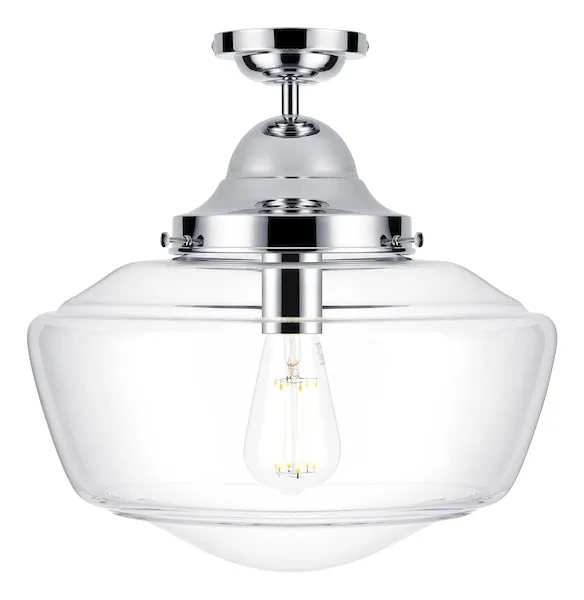 David Hunt Rydal Bathroom Ceiling Light Clear Glass IP44