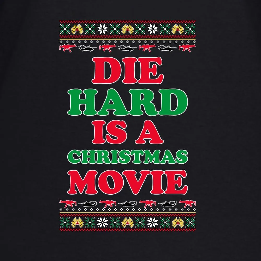 Die Hard is a Christmas Movie Classic McClane Nakatomi Ugly Christmas Womens Graphic Long Sleeve T-Shirt