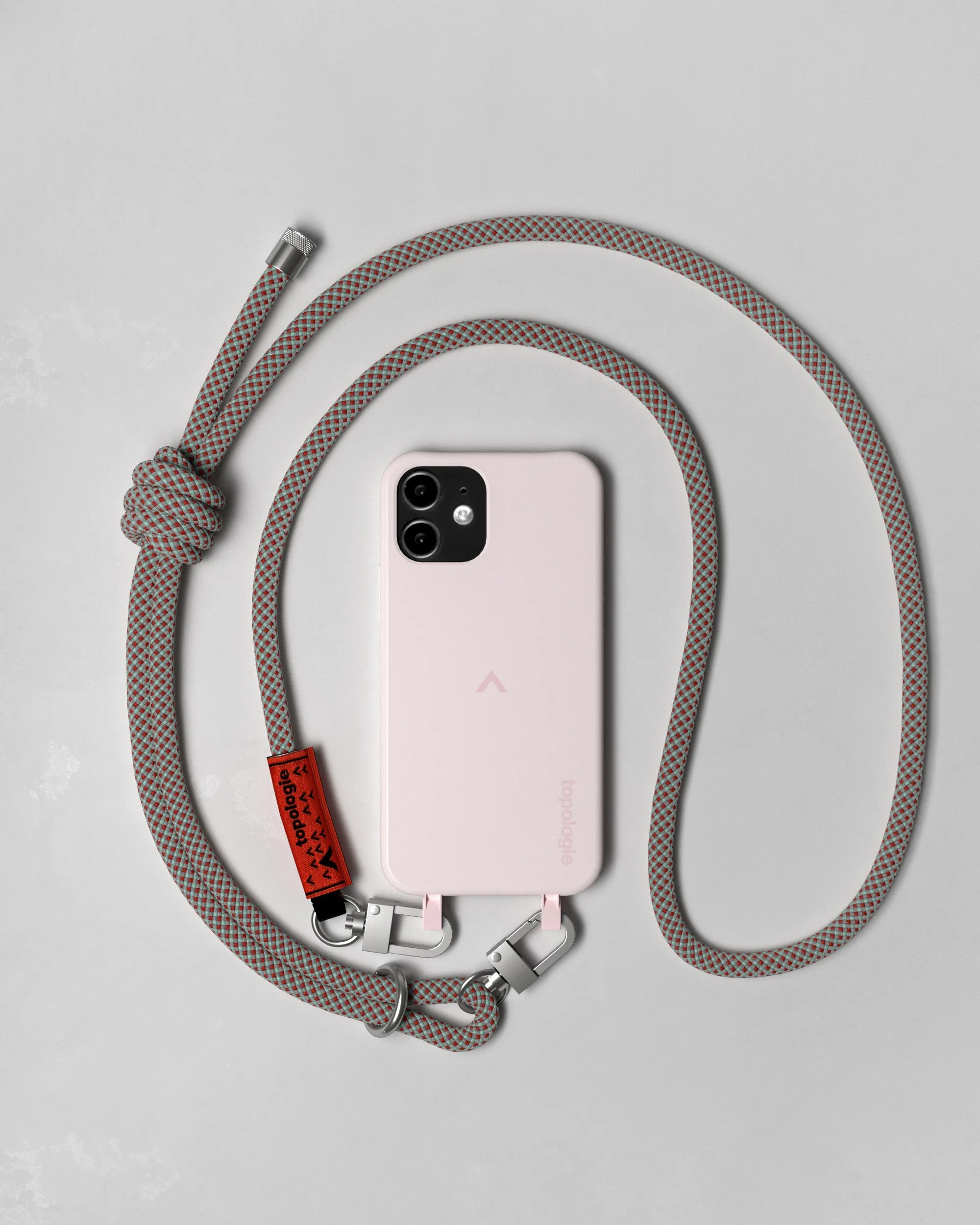 Dolomites Phone Case / Blush / 8.0mm Grey Red Blue Lattice