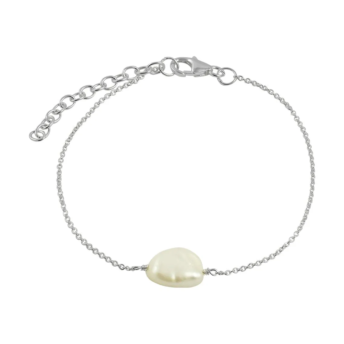 Duo Single Baroque Freshwater Pearl Bracelet