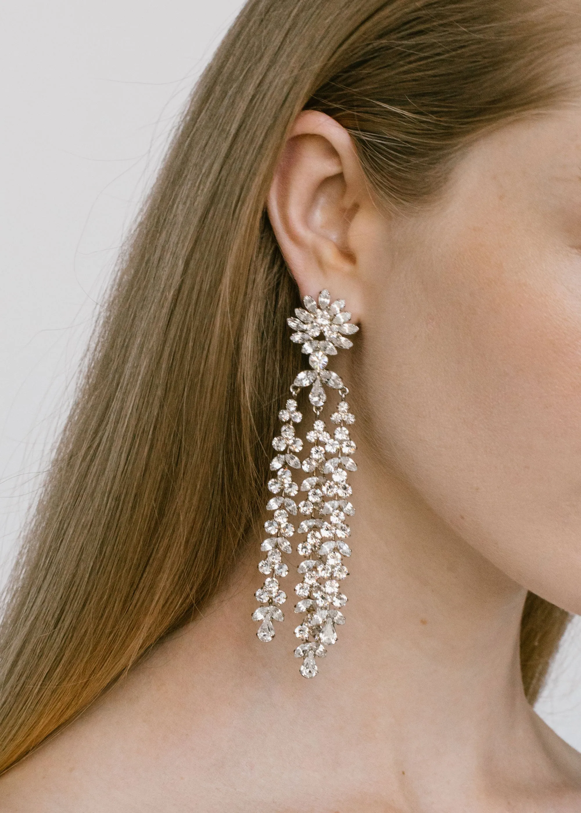 Evangeline Earrings -- Crystal