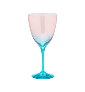 Faded Coral Wine Glass