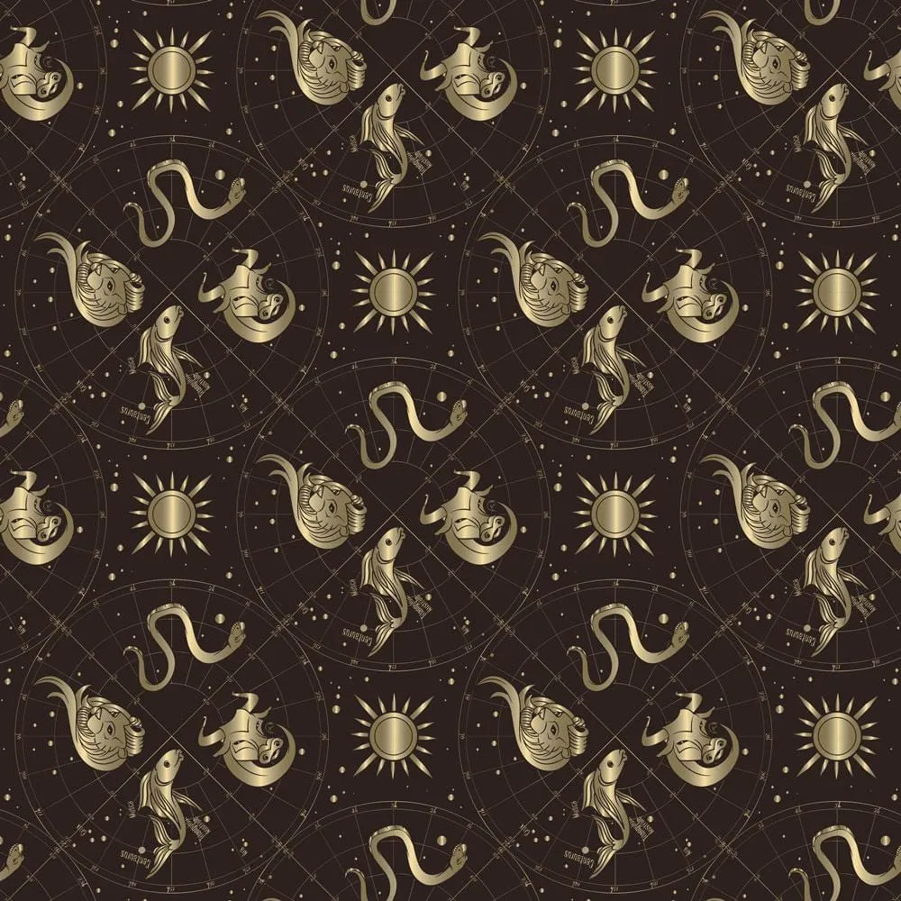 Faraway Astrology Foil Print Rosalind Dress