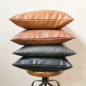 Faux Leather Pillow Covers