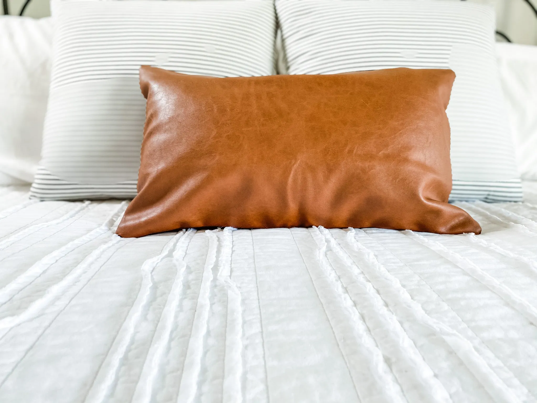 Faux Leather Pillow Covers