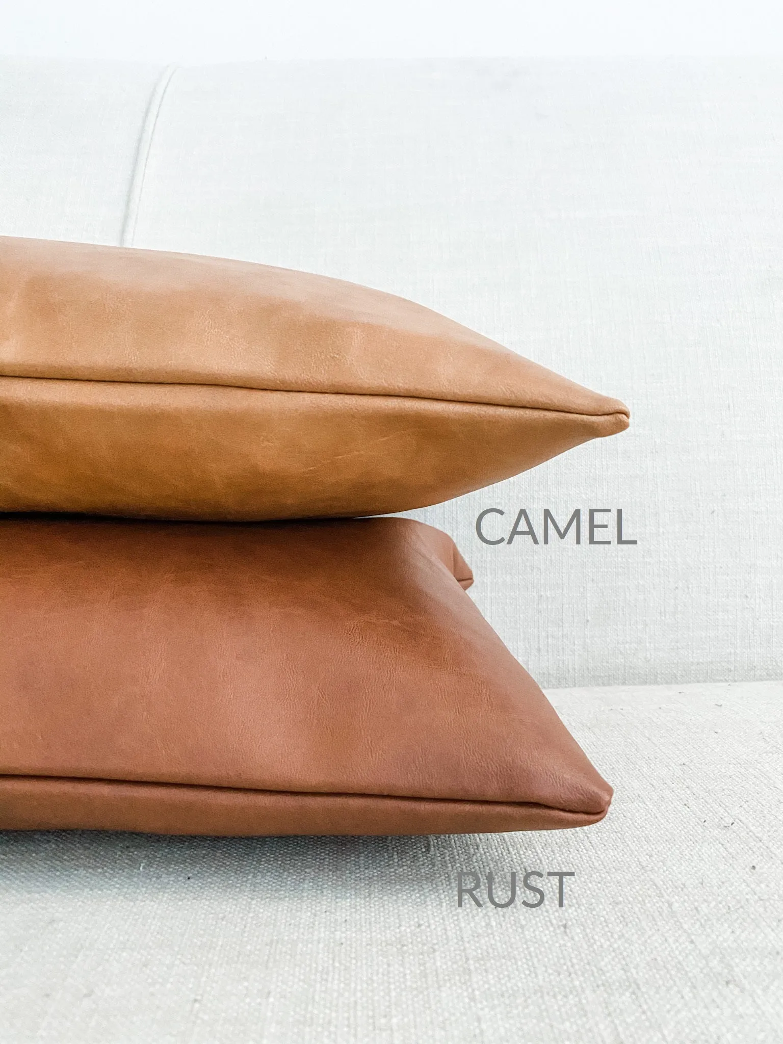 Faux Leather Pillow Covers