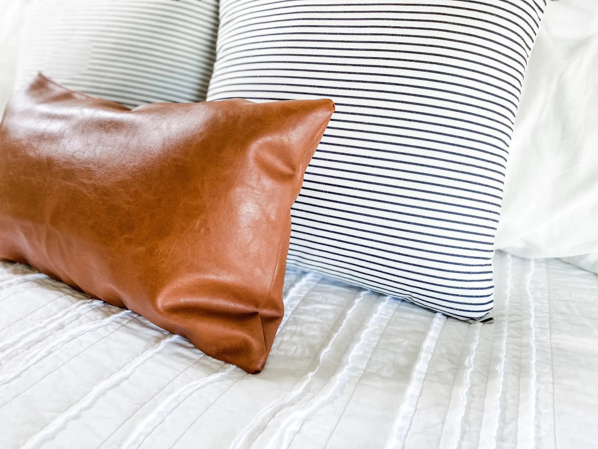 Faux Leather Pillow Covers