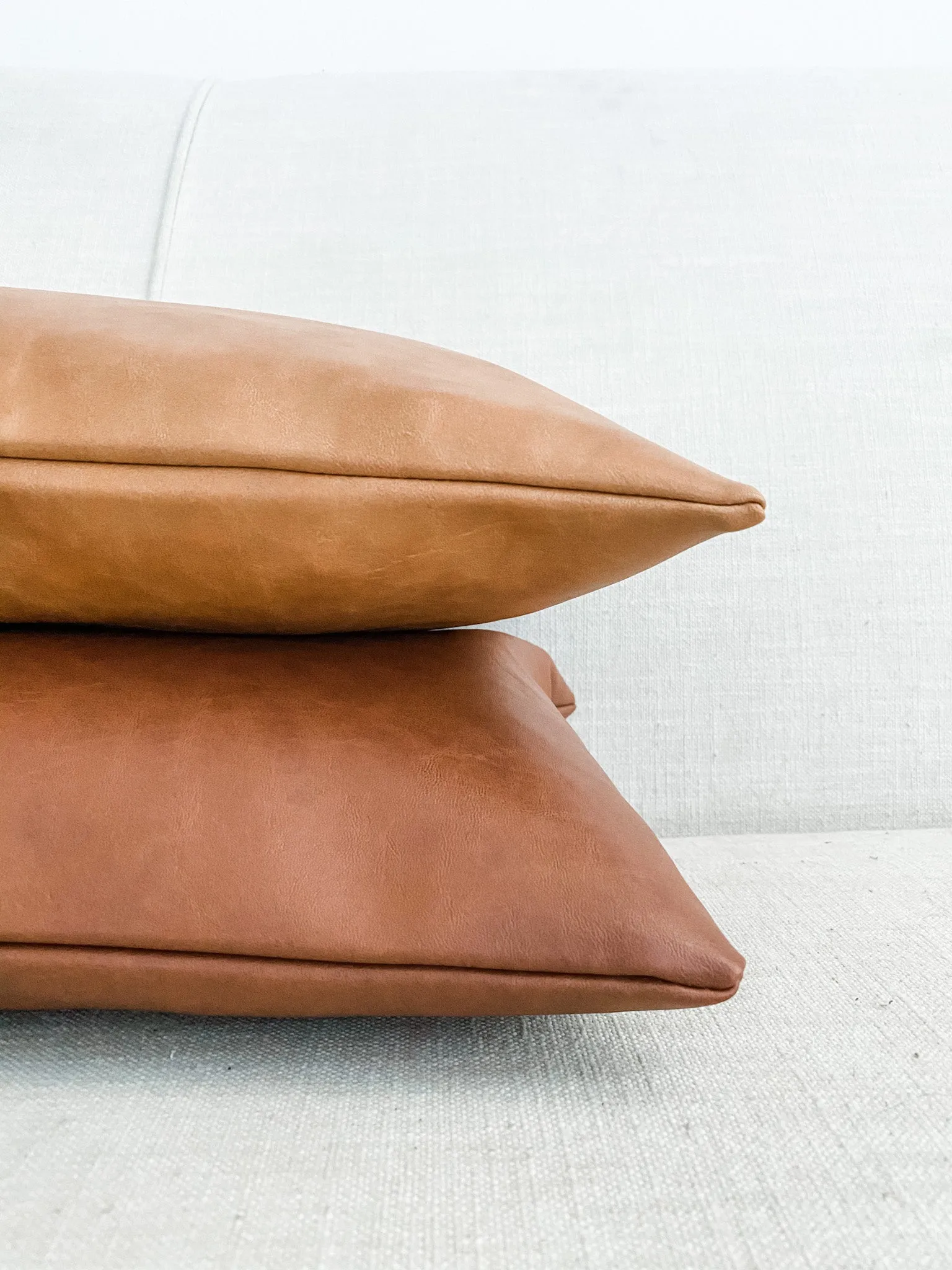 Faux Leather Pillow Covers