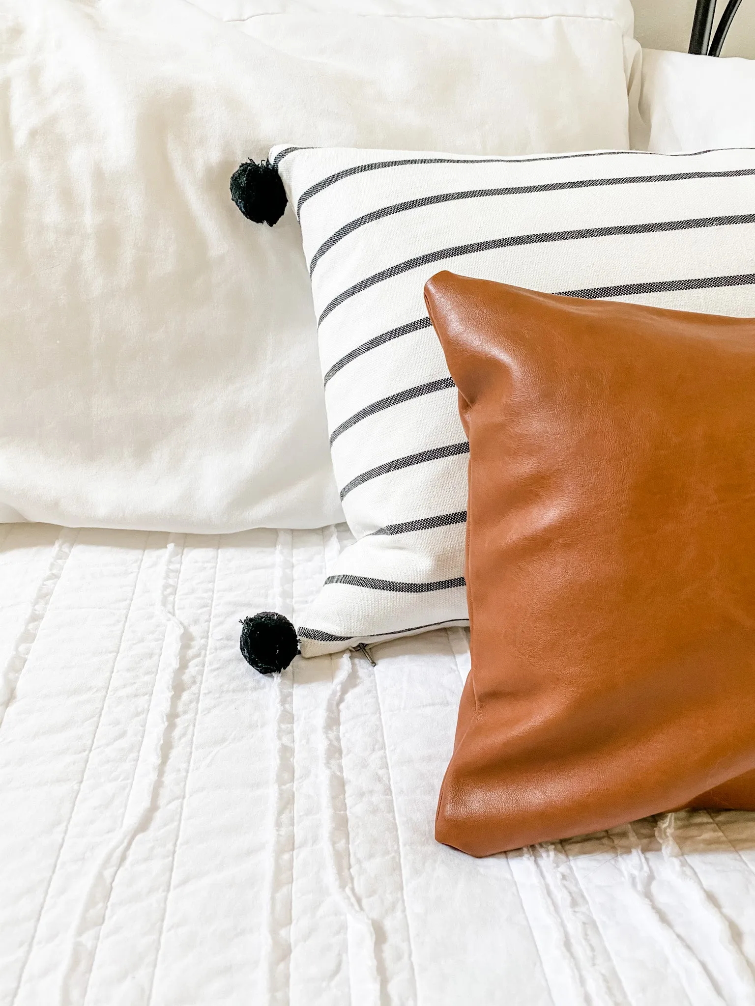 Faux Leather Pillow Covers