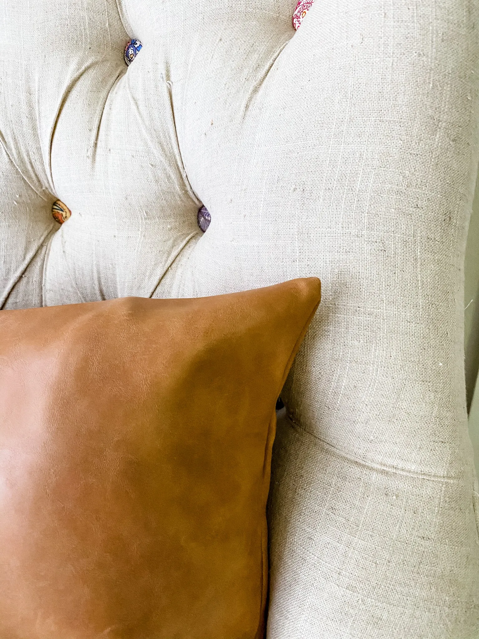 Faux Leather Pillow Covers