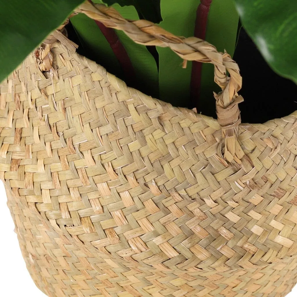 Faux Neottopteris Straw Basket - 65cm