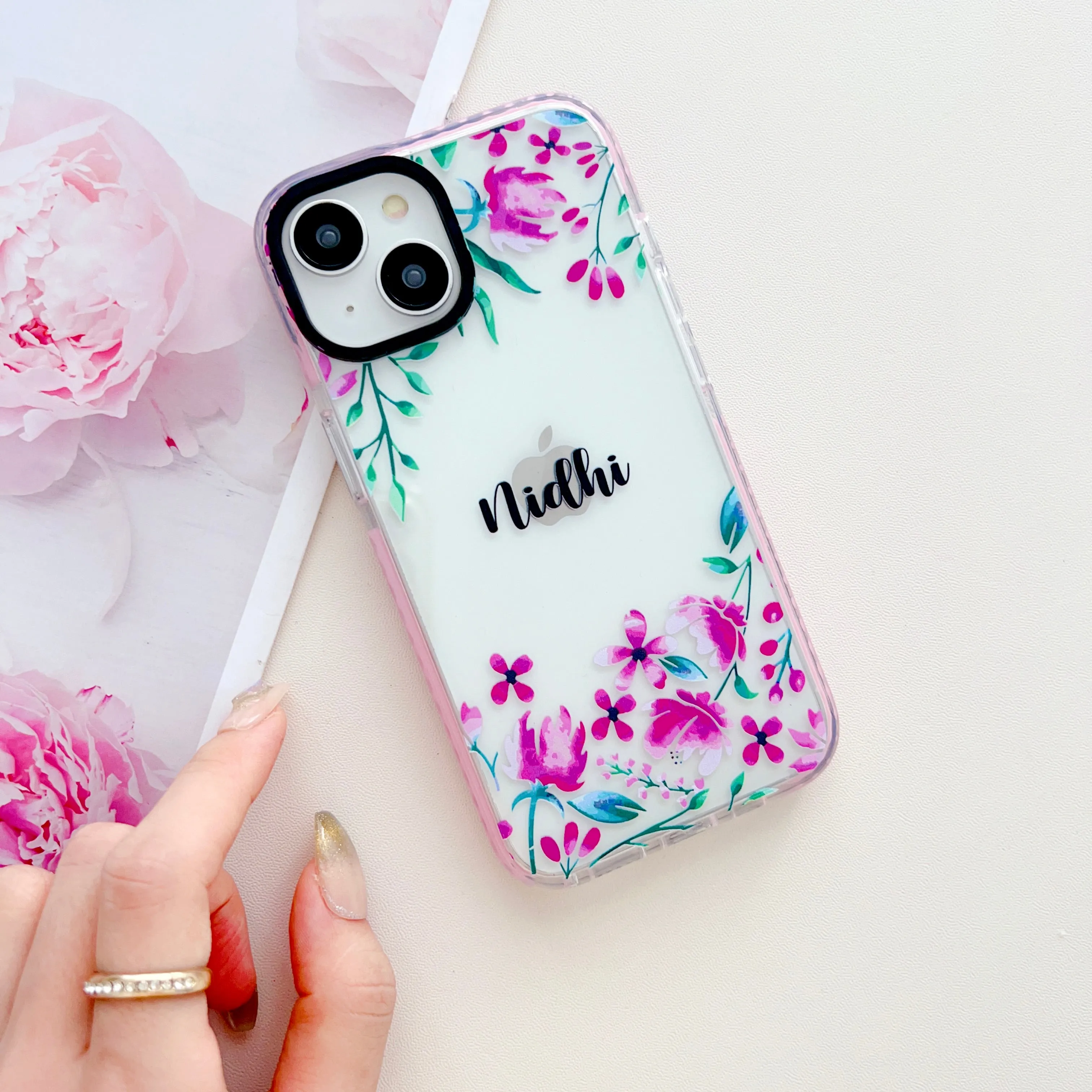 Floral Design Customised Designer Impact Proof Case for iPhone