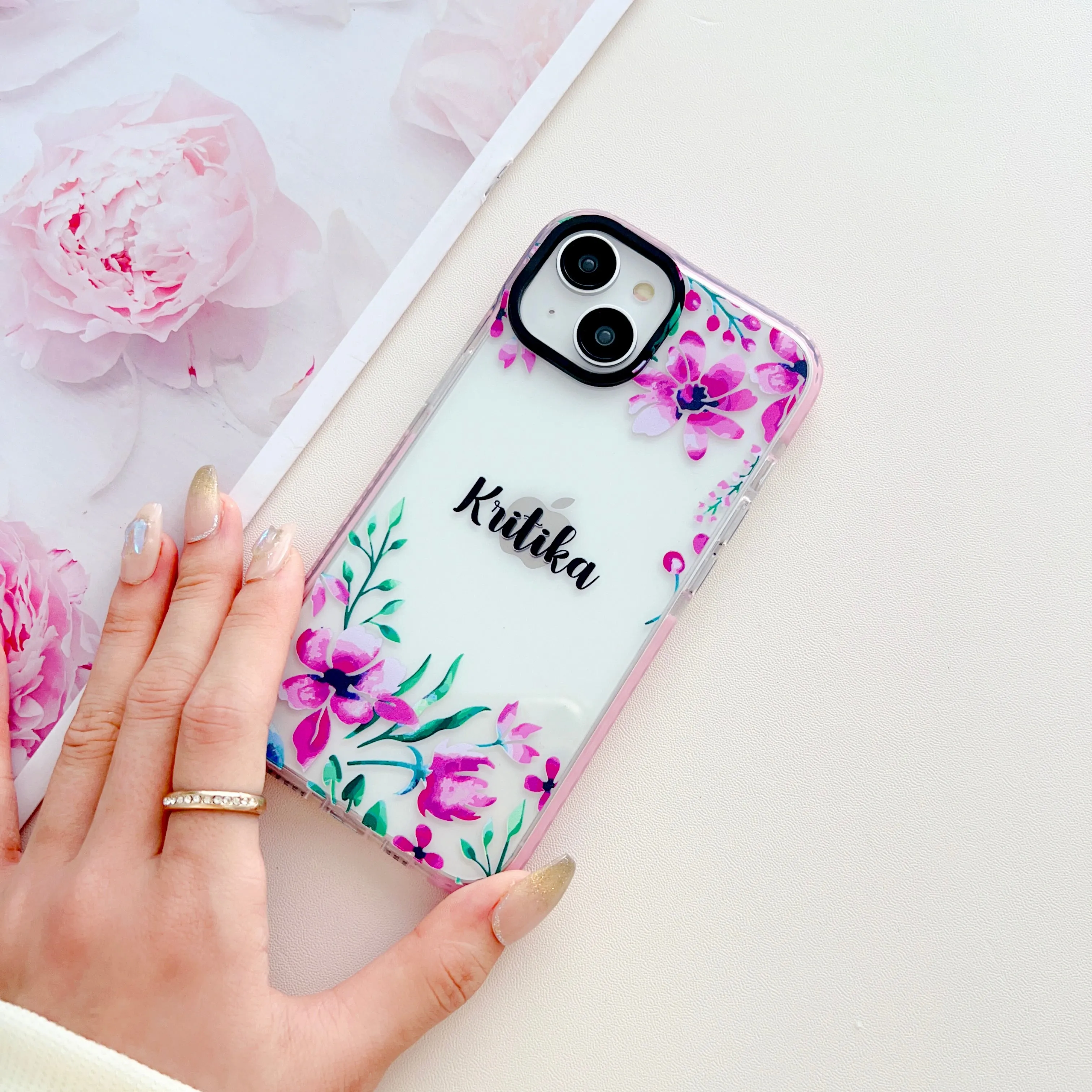 Floral Design Customised Designer Impact Proof Case for iPhone