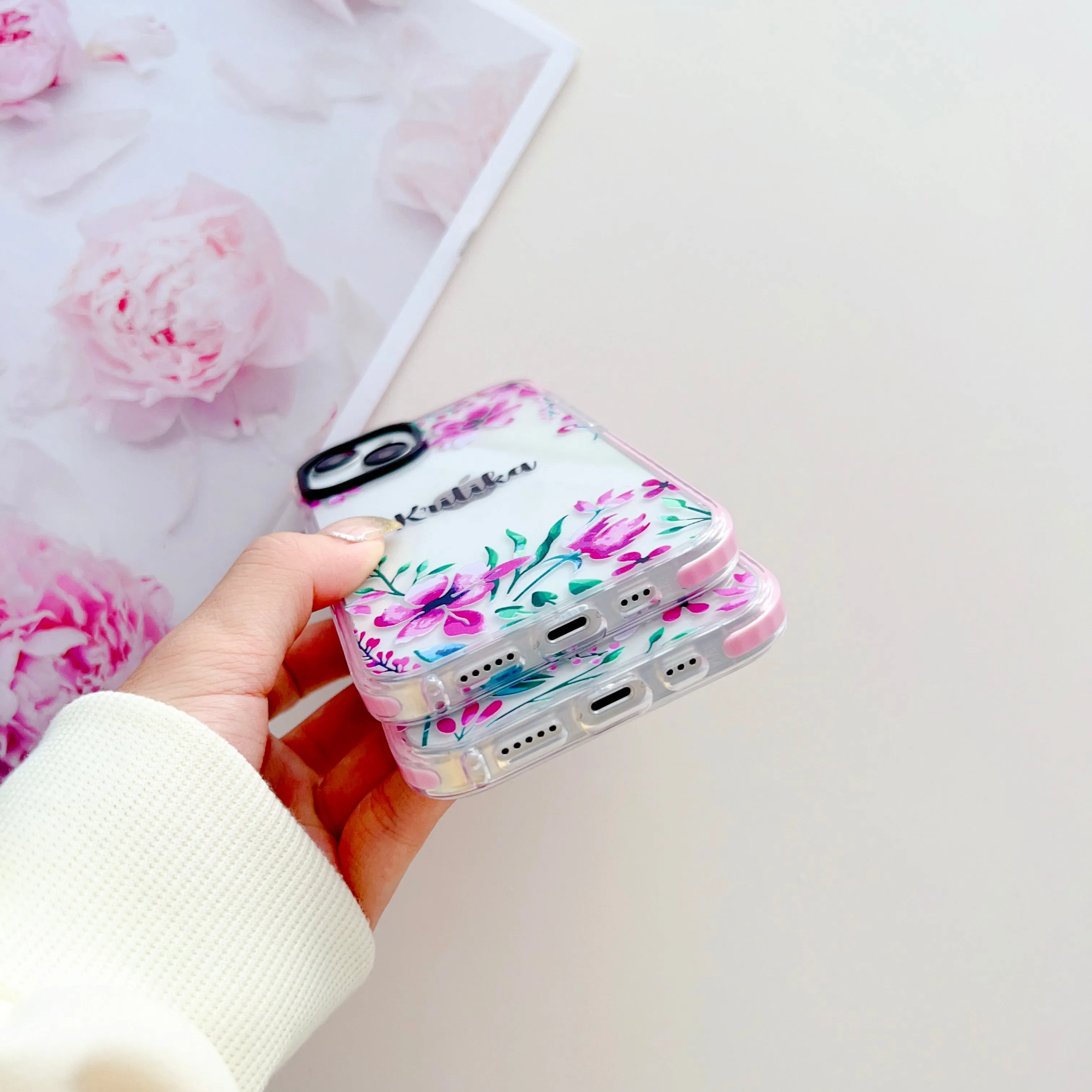 Floral Design Customised Designer Impact Proof Case for iPhone