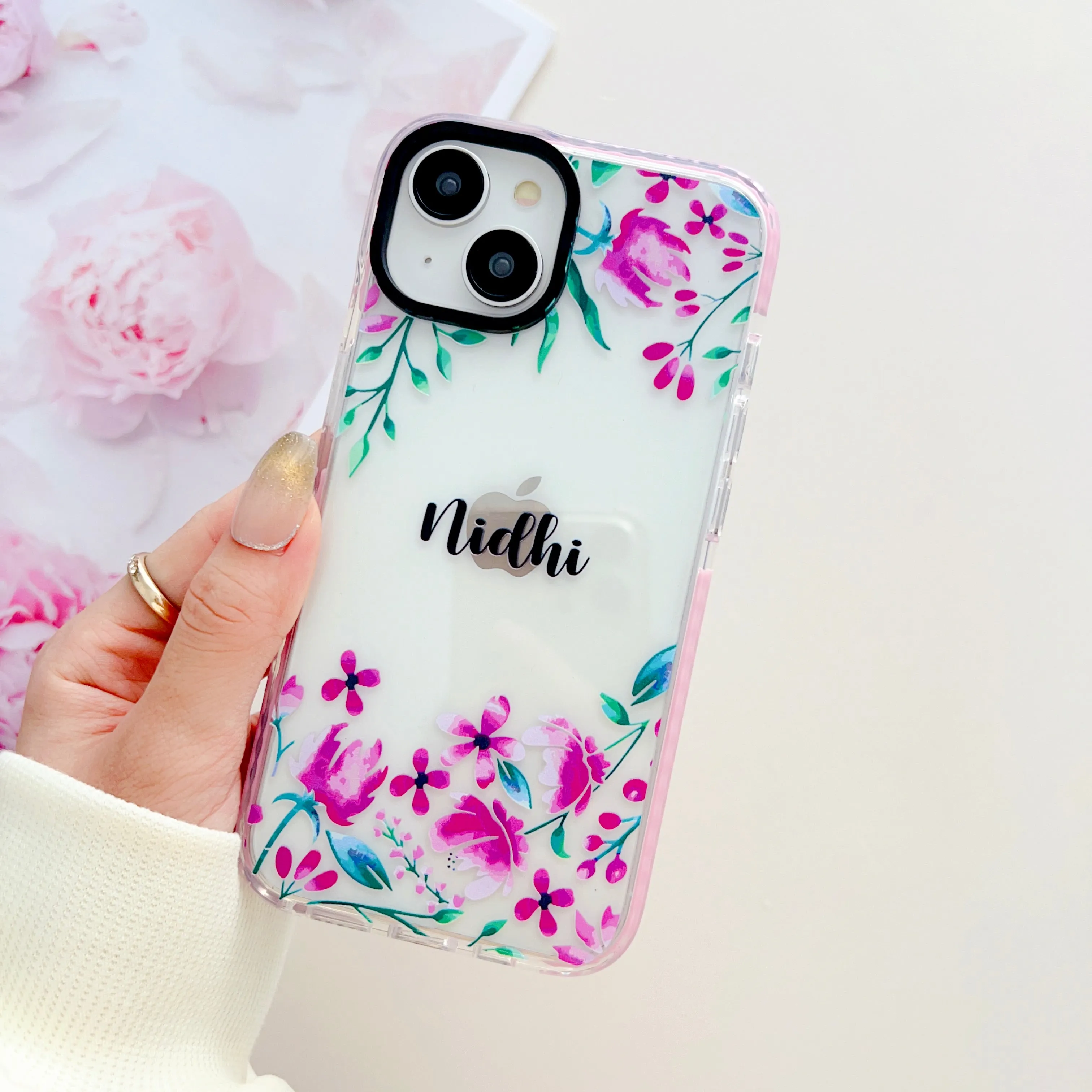 Floral Design Customised Designer Impact Proof Case for iPhone