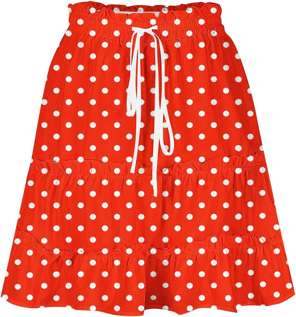Flowy Printed Mini Skirts for Women Casual High Waisted Summer Boho Skirt Lightweight Adjustable Tie Knot Skorts
