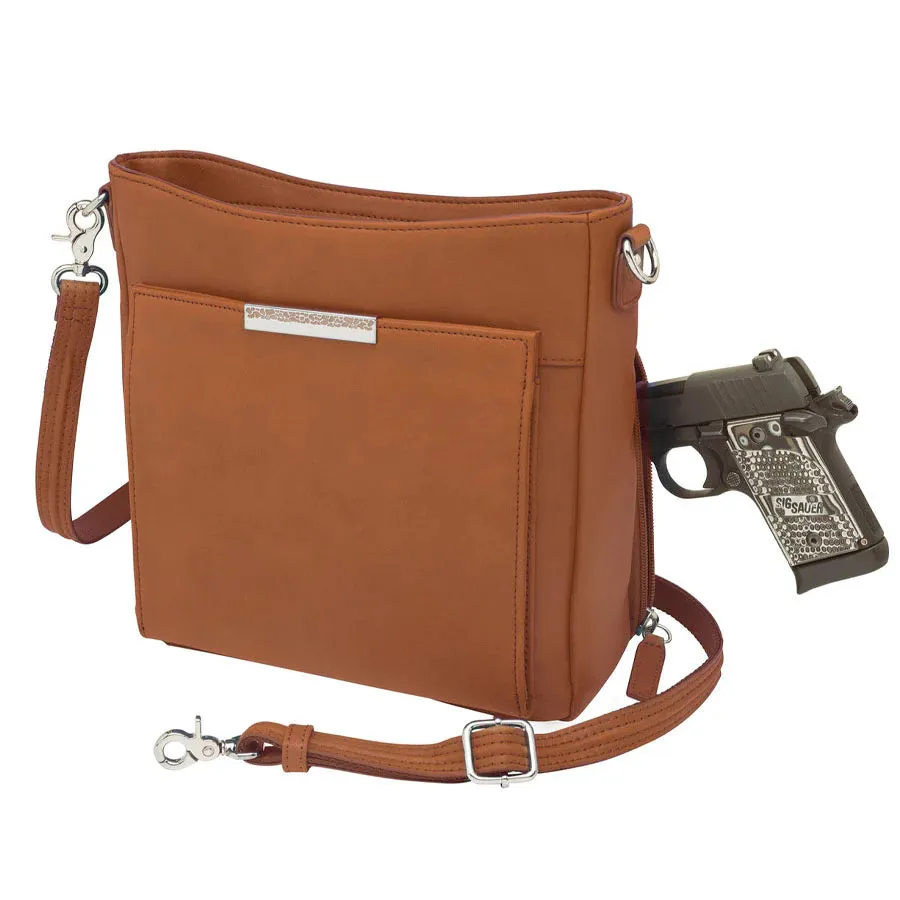 GTM Original Slim Leather Crossbody Purse