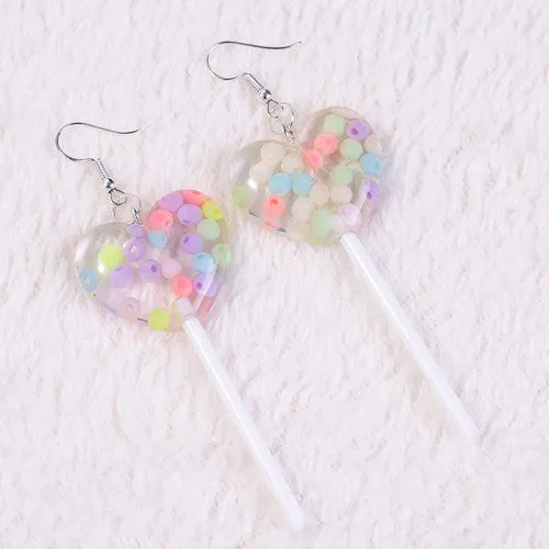 Harajuku Heart Lollipop Earrings (4 Styles)