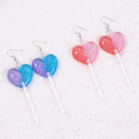 Harajuku Heart Lollipop Earrings (4 Styles)