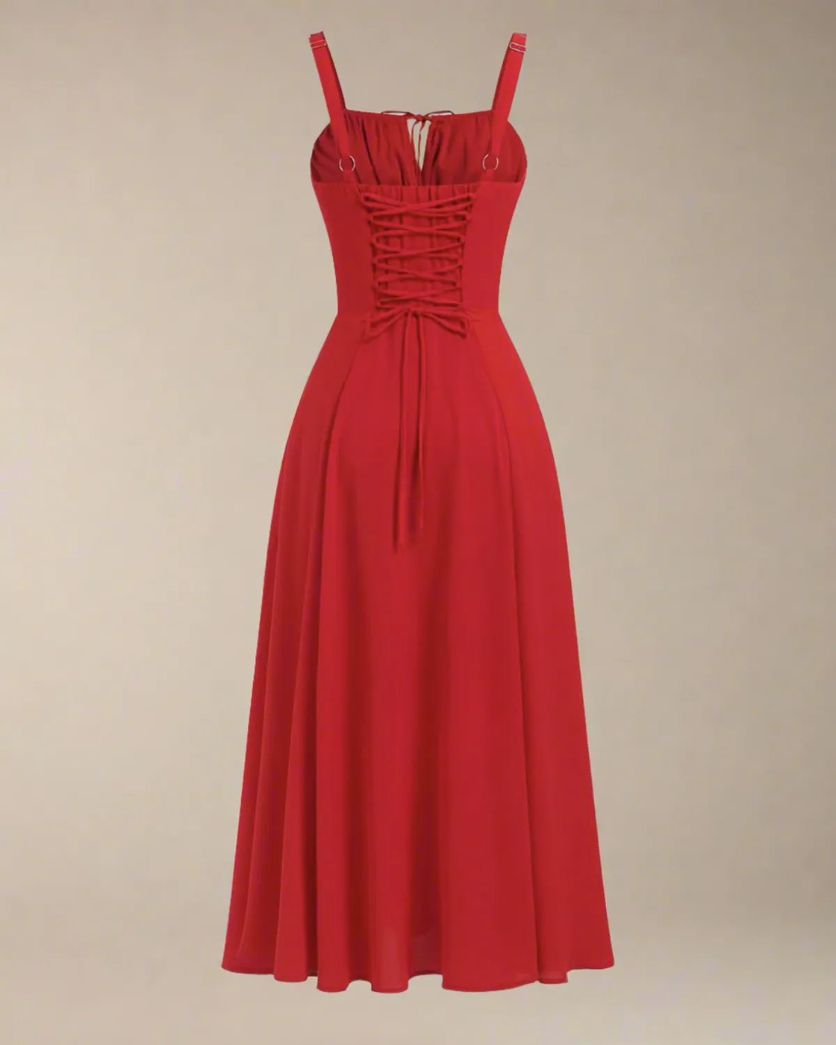 Heidi Red Corset Dress - Red Sun Dress