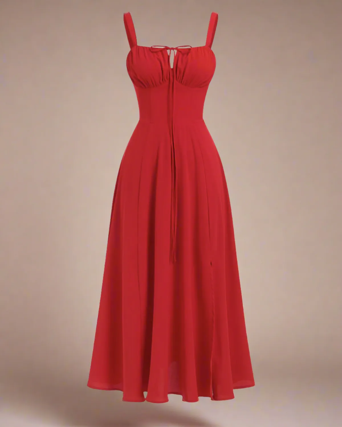 Heidi Red Corset Dress - Red Sun Dress