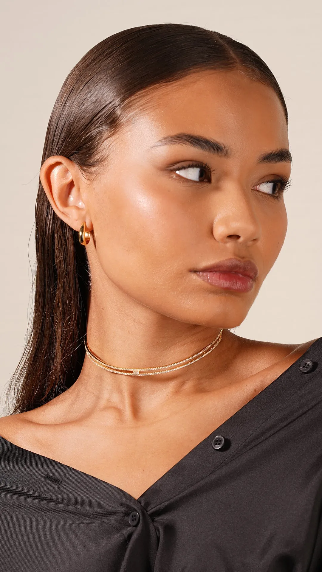 Hera Hoops Nude 18K Gold Vermeil
