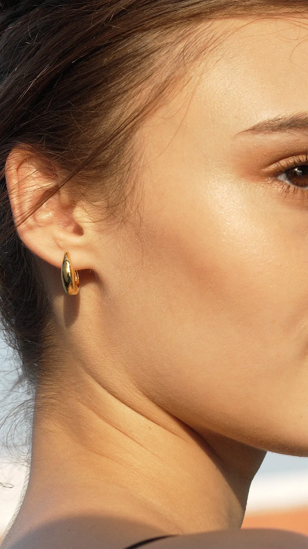 Hera Hoops Nude 18K Gold Vermeil