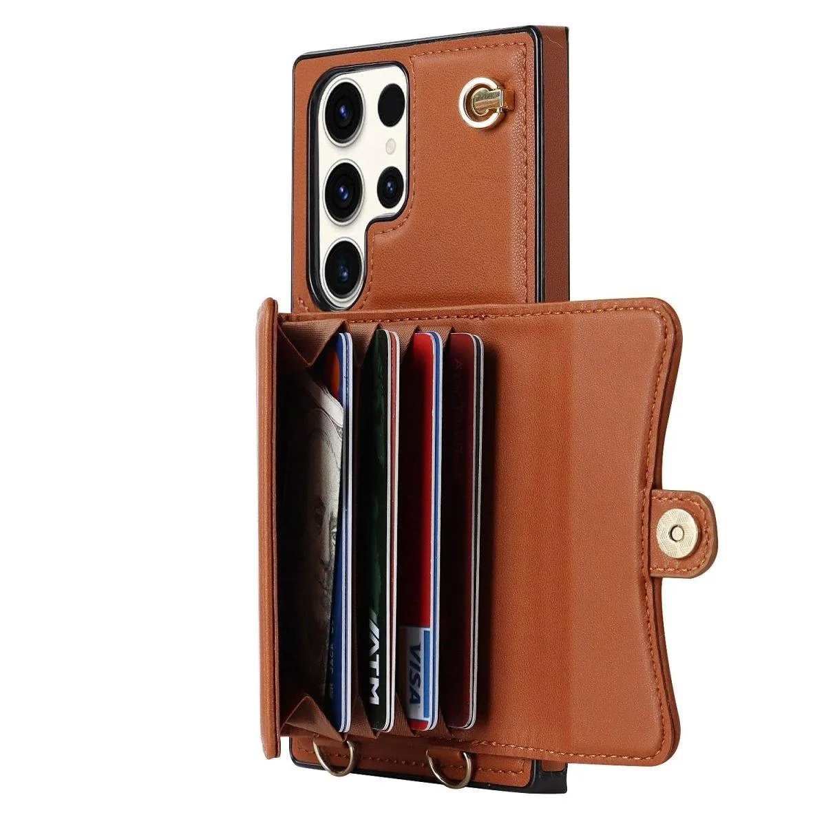 Infero Leather Wallet Case With Lanyard For Galaxy S Series