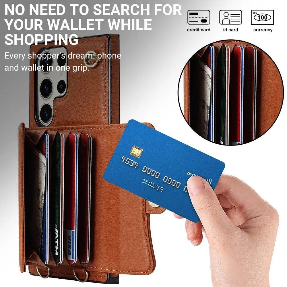 Infero Leather Wallet Case With Lanyard For Galaxy S Series