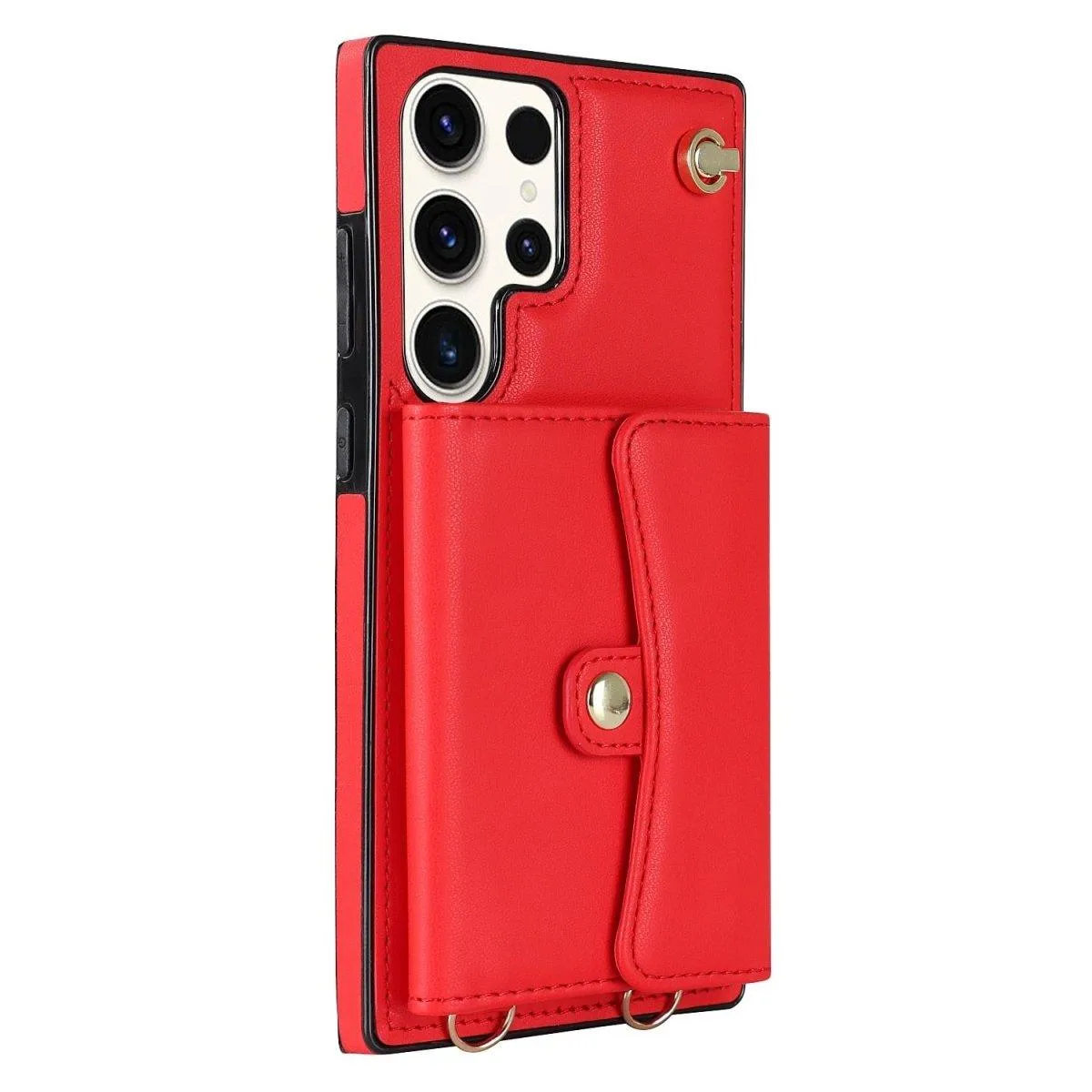 Infero Leather Wallet Case With Lanyard For Galaxy S Series