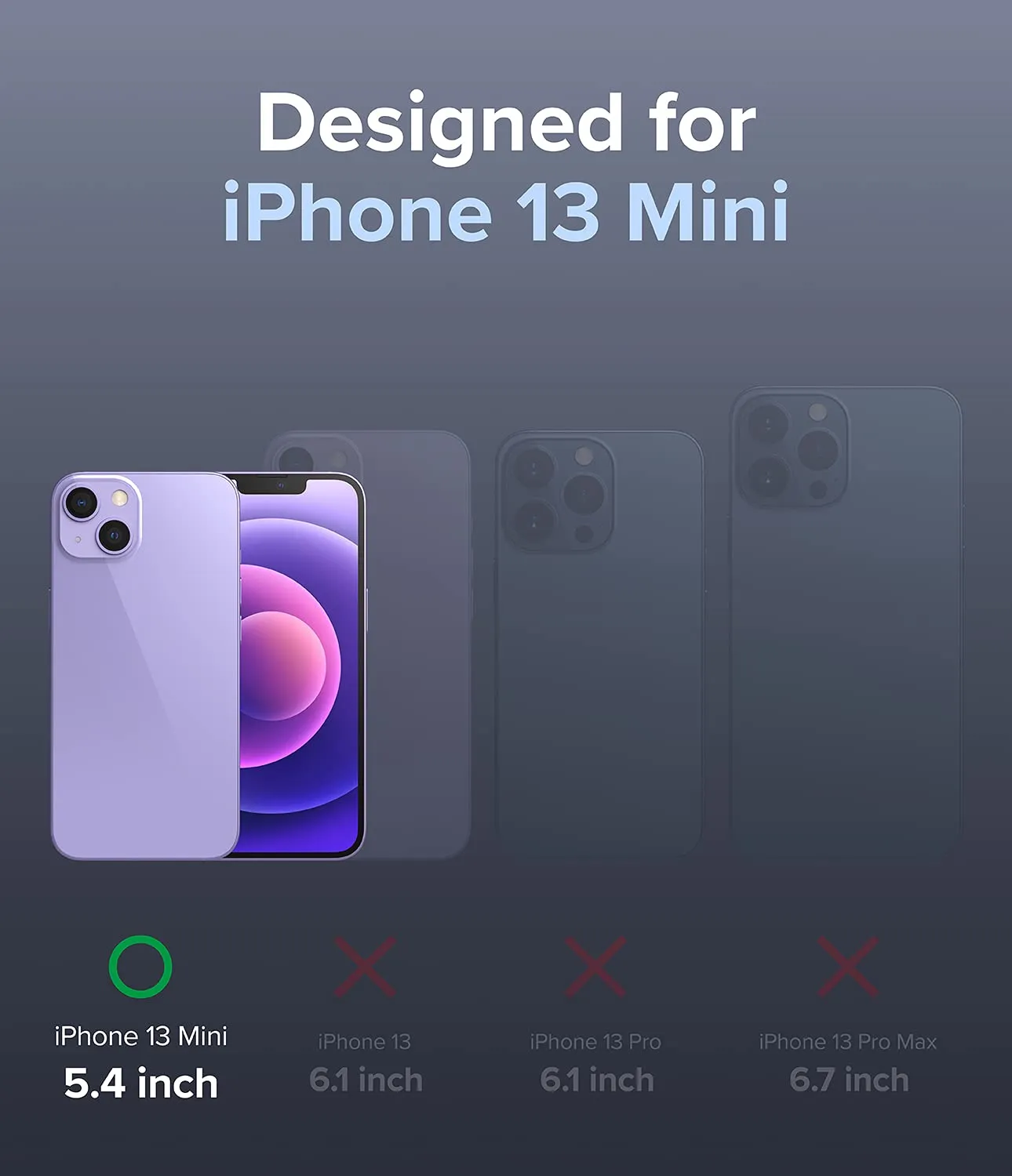 iPhone 13 Mini Back Cover Case | Air S - Lavender Gray