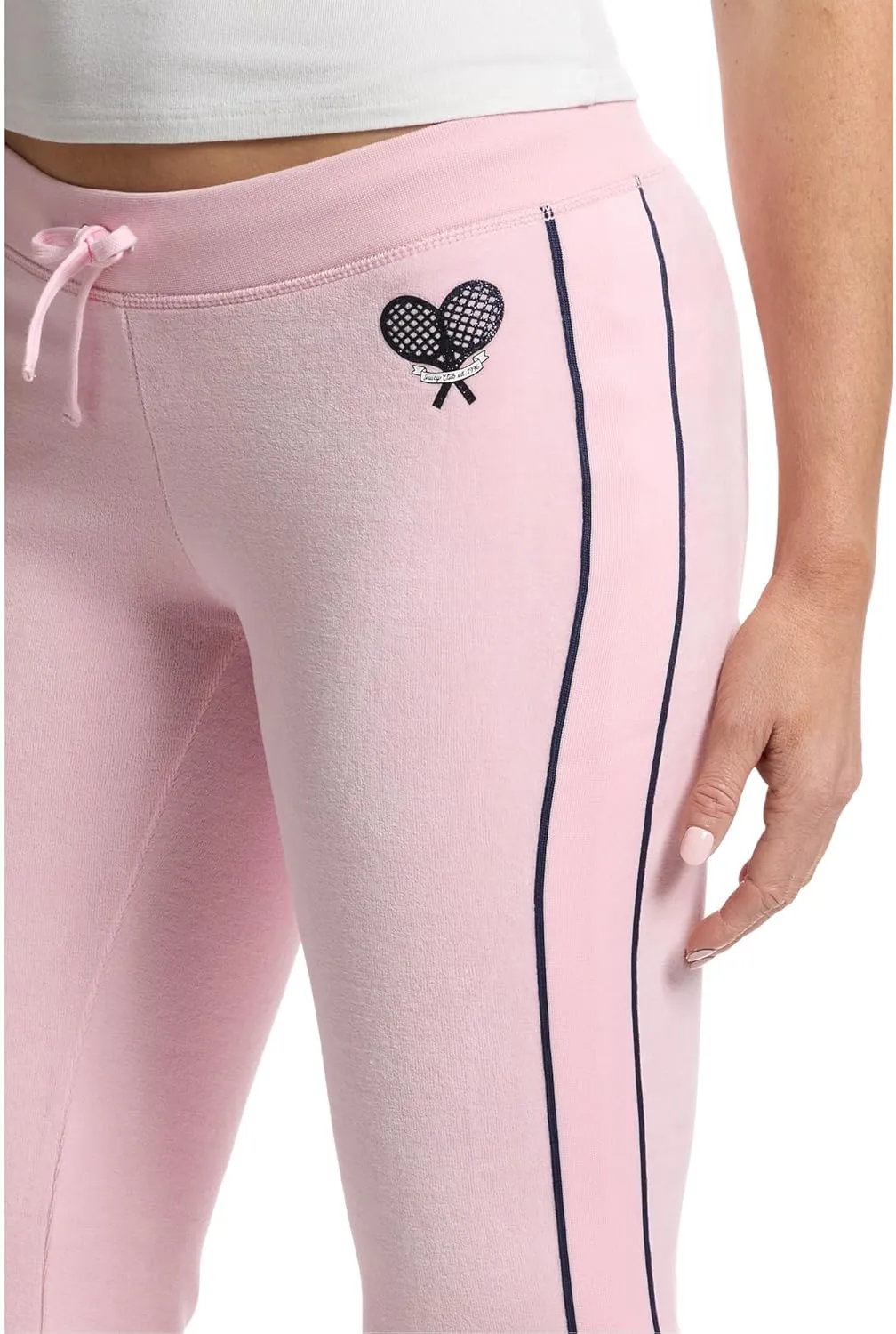 Juicy Couture Women's Heritage Low Rise Track Pants with Side Stripe