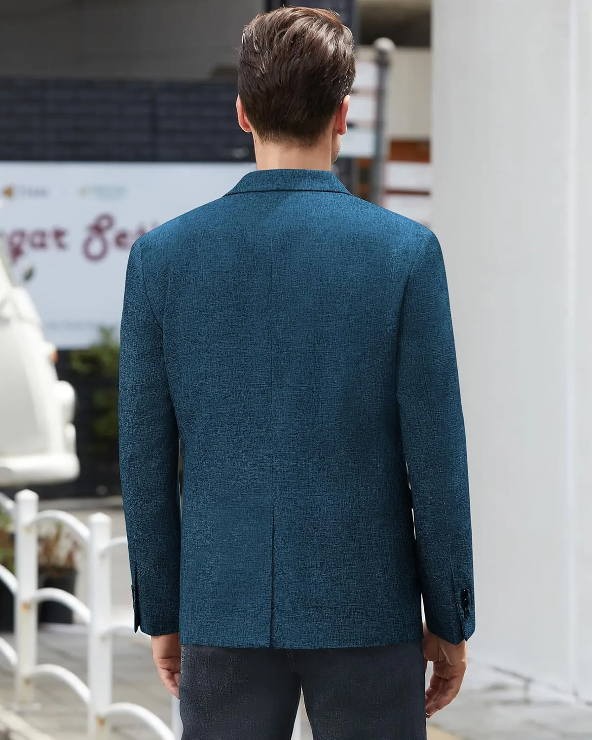 J.VER Mens Casual Blazer Sport Coat One Button Business Stylish Suit Jacket