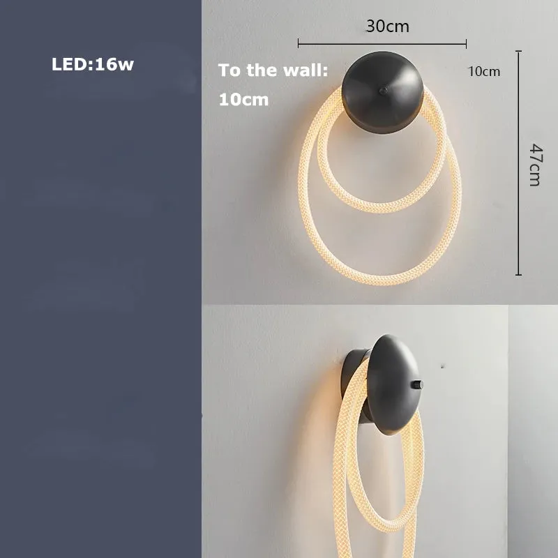 Kolia Dimmable LED Indoor/Outdoor Waterproof Wall Lamp Flexible Fabric Rope