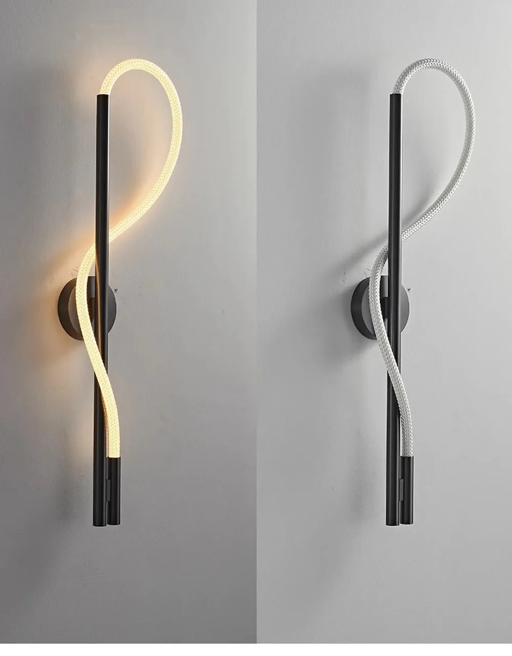 Kolia Dimmable LED Indoor/Outdoor Waterproof Wall Lamp Flexible Fabric Rope