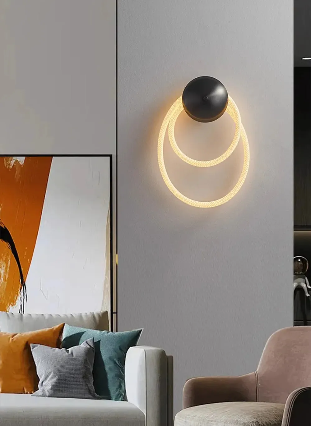 Kolia Dimmable LED Indoor/Outdoor Waterproof Wall Lamp Flexible Fabric Rope