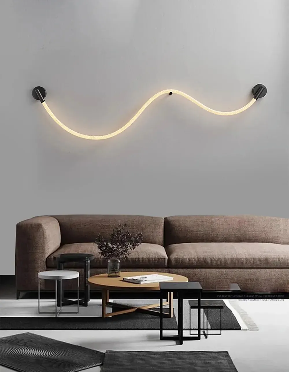 Kolia Dimmable LED Indoor/Outdoor Waterproof Wall Lamp Flexible Fabric Rope