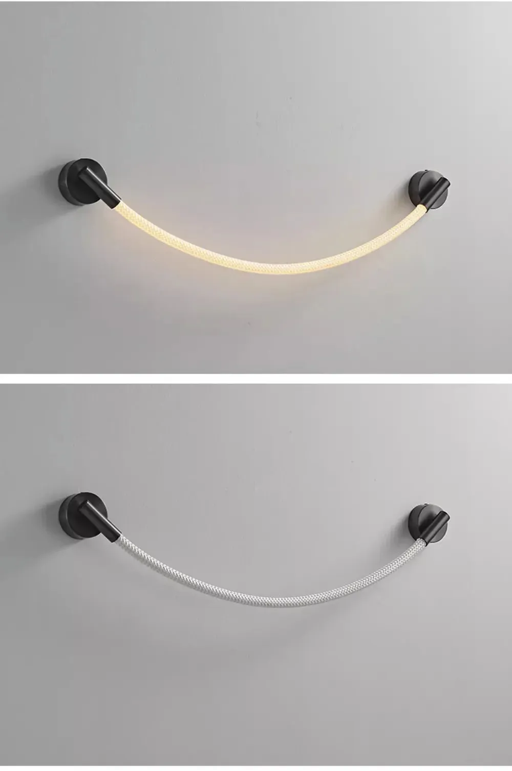 Kolia Dimmable LED Indoor/Outdoor Waterproof Wall Lamp Flexible Fabric Rope